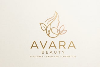 design a modern luxury logo and branding for beauty brand