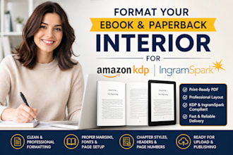 format your ebook and paperback interior for KDP and ingramspark