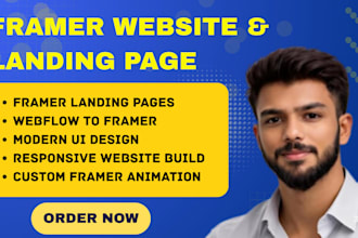develop, design framer landing page, framer website, convert webflow to framer