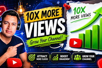 make engaging youtube thumbnails for you