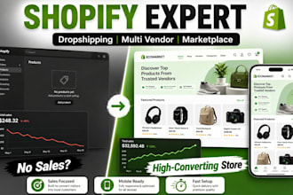 shopify multi vendor marketplaceshopify website design dropshipping vendor store