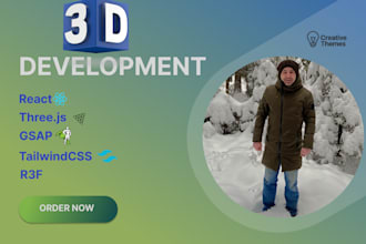 create a 3d interactive website with threejs, gsap