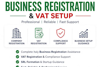 register italy company and vat number professionally