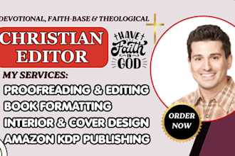 do christian book editing and formatting for amazon kdp publishing