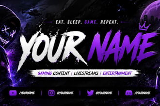 design eye catching youtube banners and channel art