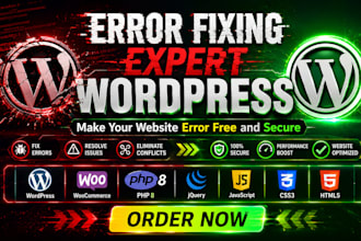 fix wordpress errors 500 404 and plugin issues fast
