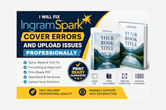 fix ingram spark cover errors and upload issues professionally
