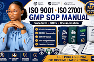 iso 9001, iso 27001, gmp sop manual and procedures