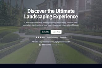 design a modern and fast responsive landing page for your buisness