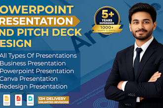 design redesign german, investor pitch deck and movie presentation ppt design