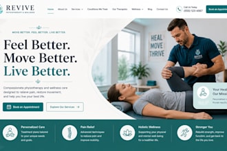 design wix physiotherapy website wellness clinic  massage therapy website