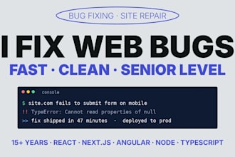 fix backend and frontend bugs on your custom web app
