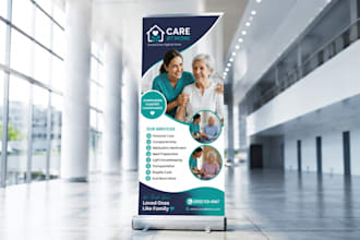 design professional roll up banner, pull up and retractable banner