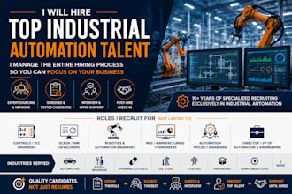 source and vet top industrial automation candidates for you