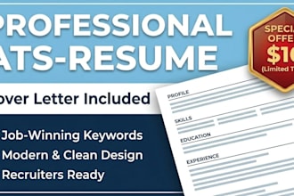write an ats compliant resume and cover letter