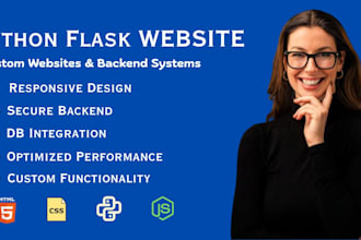 build a custom python flask web app with responsive UI and backend