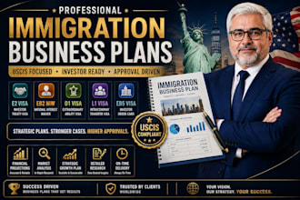 write professional immigration business plans for e2 eb2 niw o1 l1 and eb5 visas
