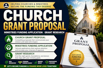 write church grant proposal, ministries funding application, do grant research