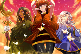 create a poster for your anime