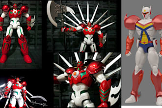 create cute 3d toy, action figure,3d figurines, toy design stl for 3d printing