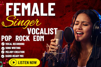 female pop singer edm singer vocalist songwriter pop female vocalist songwriter