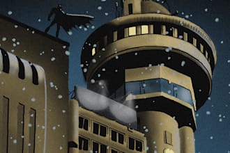 draw your image in batman animated series art style