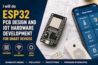 do esp32 pcb design and iot hardware development for smart devices
