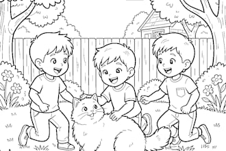 kids coloring pages for KDP with custom characters