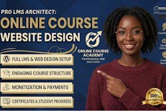 build a professional online course website or lms website