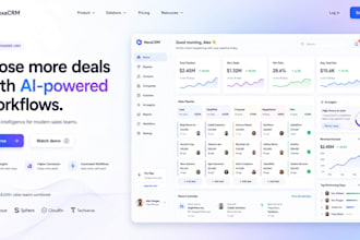 design a modern ai startup landing page