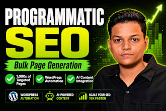 build a programmatic SEO wordpress website with bulk page generation
