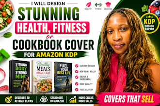design stunning health fitness or cookbook cover for amazon KDP