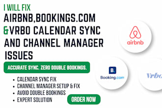 fix airbnb, booking com, vrbo and calendar sync integration