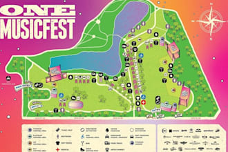 design high quality festival maps, event maps and vector illustrations