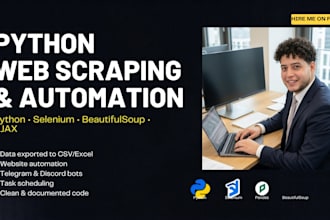 build a python web scraping or automation script
