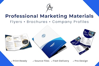 design professional flyers, brochures and company profiles