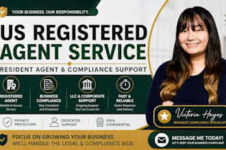 provide US registered agent service, resident agent and compliance support