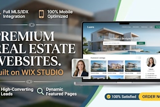 build a premium wix studio real estate website with mls real estate website