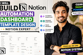 build notion automation notion dashboard notion template design notion expert