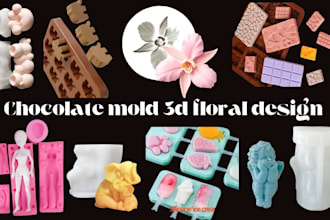 design custom silicone mold resin soap chocolate candle mold stl for 3d printing