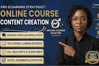 write engaging online course content, course curriculum and lesson plans