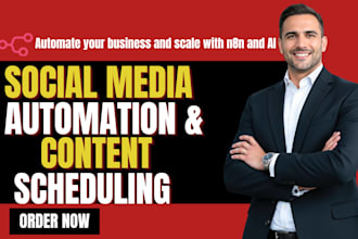 build an ai video automation system to post on social media n8n make com buffer