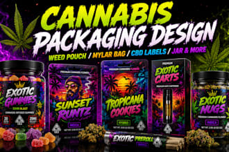 premium vape and cannabis packaging, labels