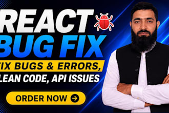 fix react js, javascript, next js bugs and frontend issues