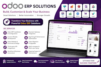 build and customize odoo erp, odoo ecommerce website and automate your business