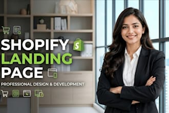 shopify landing page gempage using product page design and shopify store setup