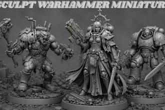 sculpt custom 3d warhammer 40k aos dnd miniature stl model for 3d printing