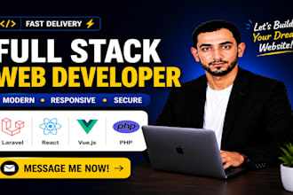 develop laravel PHP web application and rest API