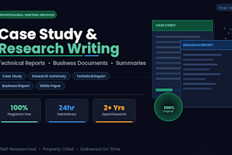 do case study analysis, research, report, paper, assignment, and summary