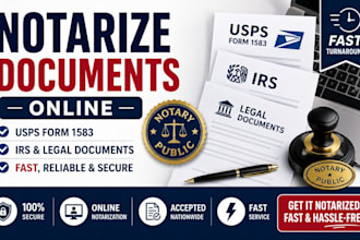 notarize documents online, usps form 1583, irs and legal documents fast